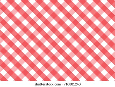 Seamless Red And White Tablecloth Pattern