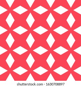 Seamless red and white vintage art deco diamonds geometric pattern vector