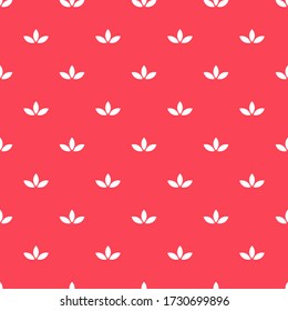 Seamless red and white vintage petals floral textile pattern vector