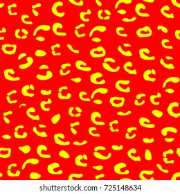 Seamless red and yellow leopard pattern - Eps10 vector graphics and illustration