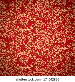 Seamless Red-Gold Pattern texture background (with 'Global Colors' for patterns)