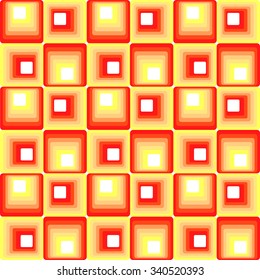 seamless red-orange squares. Vector
