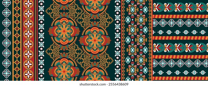 Seamless reepat pattern design textile printing vector illustartion