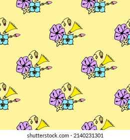 Nahtloser regelmäßiger Hintergrund Blumenstrauß
