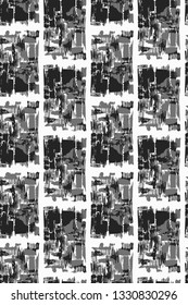 Seamless Repeat Abstract Geometric Shapes Squares Plaid Grunge Texture Vector Pattern