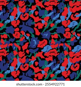 Seamless repeat art. Background pattern for print on fabric, paper. Vector illustration.