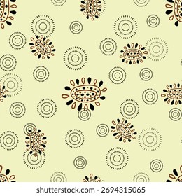 Seamless repeat art. Background pattern for print on fabric, paper. Vector illustration.