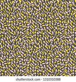 Seamless repeat cheetah pattern drawn in shades of grey, neon yellow, pink. Vector illustration for background, wallpaper, gifts, accessories, fashion, textile and scrapbooking.