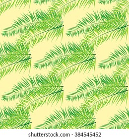 seamless repeat coconut leaves