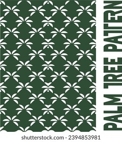 Seamless Repeat Fun Palm Tropical leaf Green Cute Print Pattern