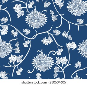 seamless repeat hand made china pattern
