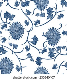 seamless repeat hand made china pattern