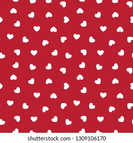 Seamless Repeat Heart Vector Pattern Illustration Background