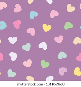 Seamless Repeat Heart Vector Pattern Illustration Background