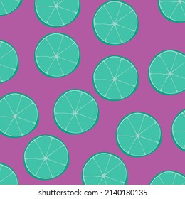 Seamless repeat lemon cut pattern use for textile, poster, banner and etc.
