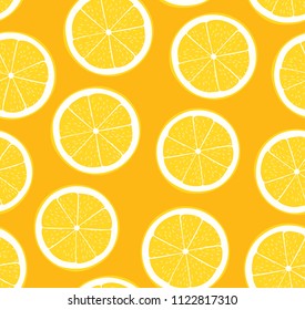 Seamless Repeat Lemon Pattern Vector Illustration for posters, flyers, social media, advertisements