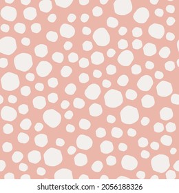 Seamless Repeat Modern Abstract Pattern Background Hand Drawn Dots Circles Irregular