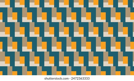 seamless repeat pattern with abstract minimalist geometric style with color combination yellow dan green color. Can be used for textiles and other products