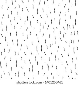 Seamless repeat pattern with black abstract sharp skinny pencil marks texture squiggles