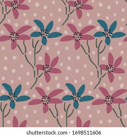seamless repeat pattern with branches and flowers