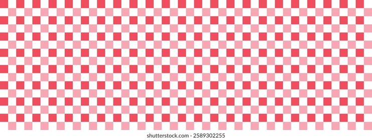 Seamless repeat pattern with ditsy hand drawn checkerboard in cotton candy pink and red. Soft pink and red checker for Valentines day, girls, cosmetics, teen projects and more