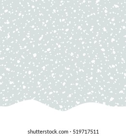 Seamless Repeat Pattern With Falling Snow In White And Light Gray. Winter Textile, Wall Art, Wrapping Paper, Wallpaper Design.