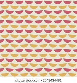 seamless repeat pattern with half circles vector illustration