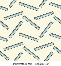 seamless repeat pattern for school with rulers