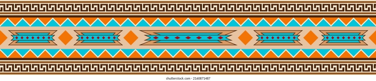 Seamless repeat pattern southwest design - Vector Illustration