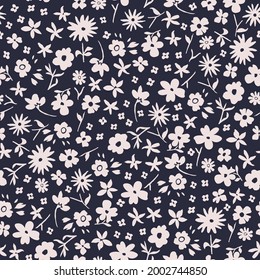 Seamless repeat pattern swatch. Vector design. Monochrome floral. Background, wallpaper, textile or product print. Fashion, accessories, stationery etc.