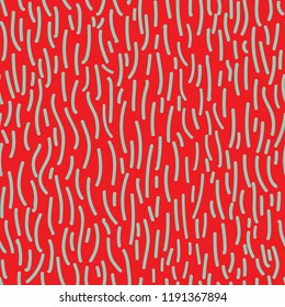 Seamless repeat pattern of turquoise lines on a red background