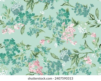 Seamless repeat print pattern. Beautiful textile digital print pattern