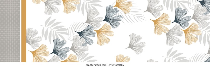 Seamless repeat print pattern. Beautiful textile digital print design