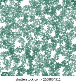 Seamless repeat vector pattern of abstract green ivy on a white background.