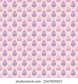 Seamless repeat Vintage icecream pastel background, colour Vector illustration