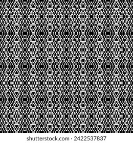 Seamless Repeatable Abstract Geometric Pattern - Black and White