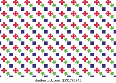 Seamless Repeatable Abstract Pattern of Green Stars on Black Background