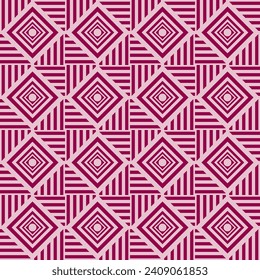 Seamless Repeatable Diamond Square Shaped Vector Pattern