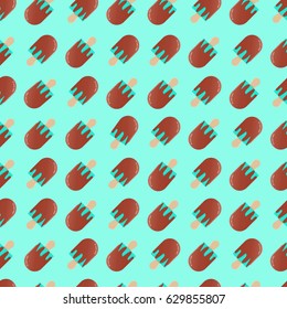 Seamless Repeatable Food Pattern - Ice Cream