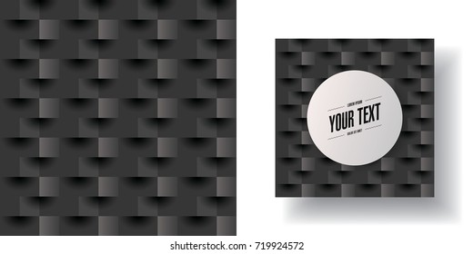 Seamless repeatable geometric pattern background on abstract minimal flyer design. Eps 10 stock vector illustration