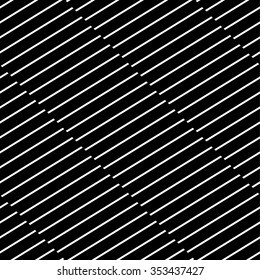 Seamless, repeatable geometric pattern with diagonal lines. Monochrome texture.