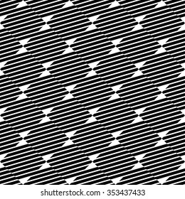 Seamless, repeatable geometric pattern with diagonal lines. Monochrome texture.