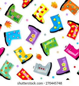 Seamless (repeatable) gumboots background (pattern, print, wallpaper, swatch)
