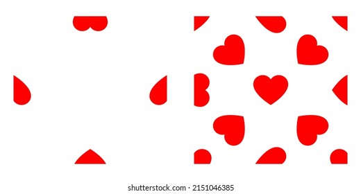 Seamless, repeatable heart shape, icon pattern, texture. Heart wrapper, wrapping paper background