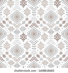 Seamless repeatable pattern in bohemian style. Easy to use and to edit for various purposes. 