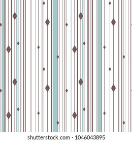 Seamless repeatable pattern with colored vertical lines and rhombuses.