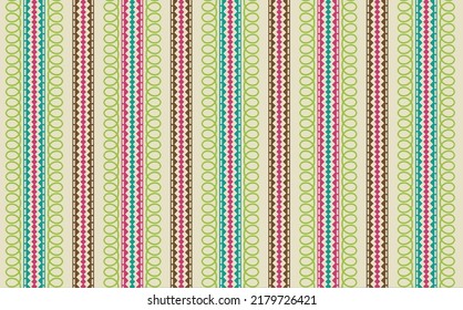 Seamless (repeatable) red and green ribbons background.