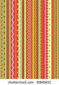 Seamless (repeatable) red and green ribbons vector background ( for high res JPEG or TIFF see image 30840655 )
