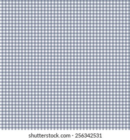 Seamless (repeatable) shades of blue vector gingham pattern with fabric texture. Vector illustration.