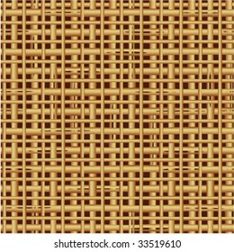 Seamless (repeatable, tilable) vector twig, rush, rattan, reed, cane, wicker or straw mat pattern (background, print, wallpaper) ( for high res JPEG or TIFF see image 33519613 )
